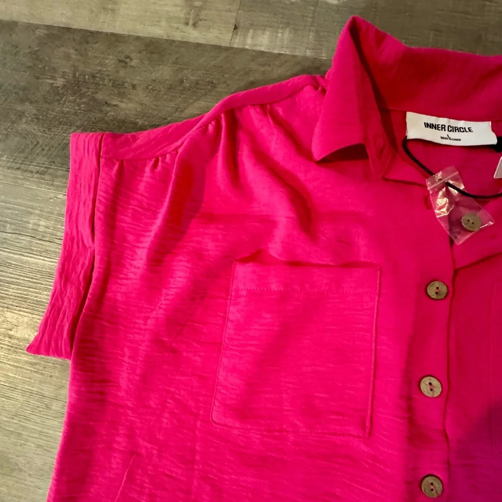 NWT Inner circle size large pink blouse - Picture 3 of 5
